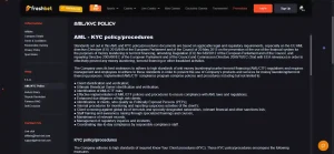 FreshBet KYC policy page showing identity-verification requirements